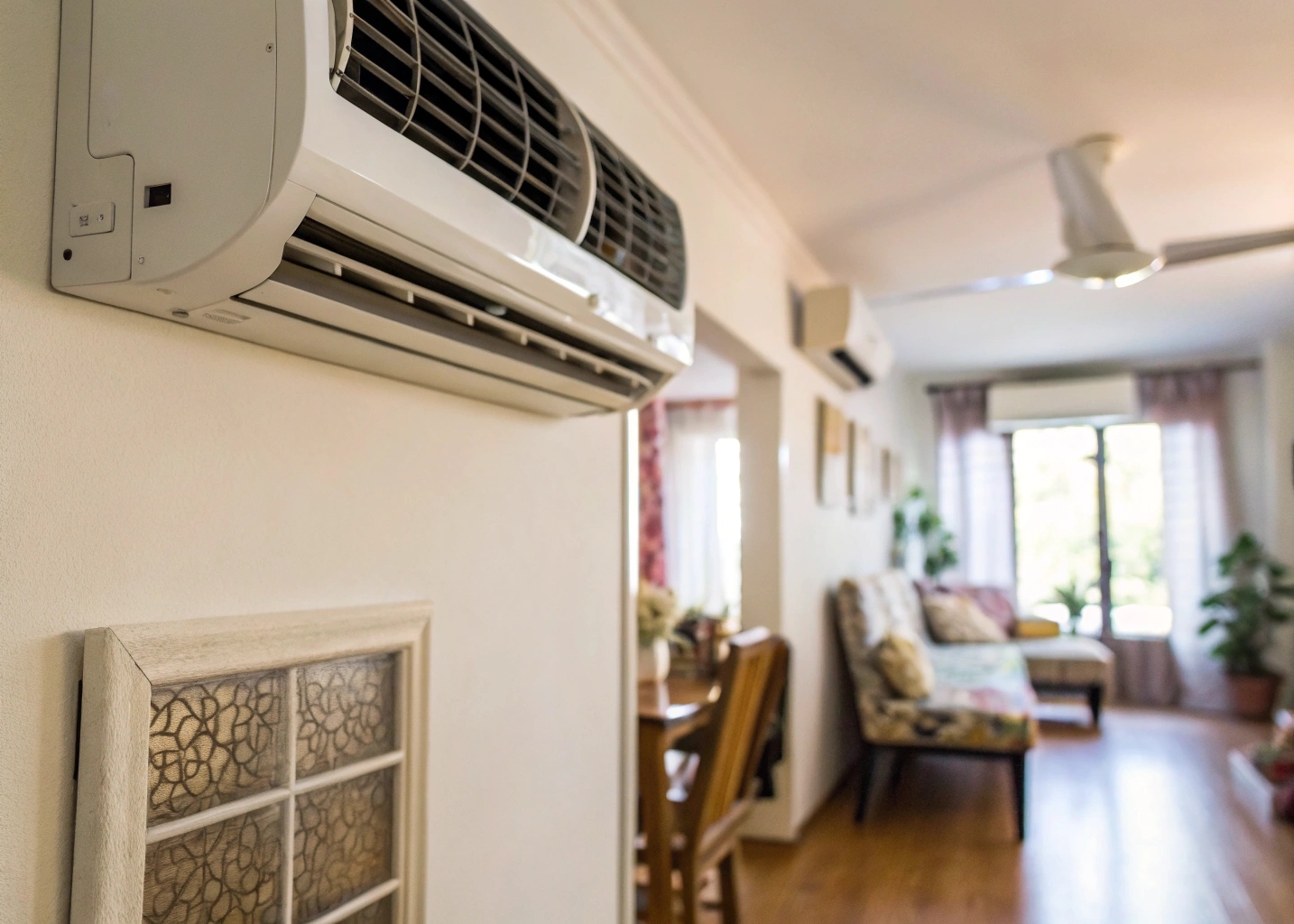 Image of an AC system installation by Air & Plumbing Inc.